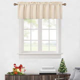 GARVEE Verdunkelungs-Volants 1er-Set, Thermo-Fenstervolants 132 x 38 cm, Blickdicht & Wärmeisolierend für Wohnzimmer, Küche & Schlafzimmer, Beige - Beige