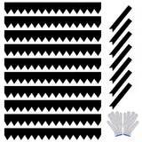 GARVEE Metall Rasenkante 10er Set, 102 × 20 cm Flexible Beetumrandung aus Verzinktem Stahl, Gartenkante mit Erdspießen, Rostfrei für Rasen, Blumenbeete & Wege - Schwarz/10er Set
