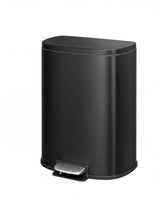 Garvee 30L Edelstahl Küchen-Mülleimer D-Form Mit Fußtritt Für Familienküche, Leise Schließend, Robust, Silber