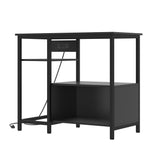 Garvee Aquariumständer 93 × 48 × 78 cm, bis 272 kg, mit offenen Ablagen und Stauraum, Metallrahmen, Schwarz - Schwarz