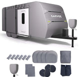 Garvee Wohnmobilabdeckung 686 × 259 × 264 cm, Wasserdicht, UV-beständig, Winddicht mit Reißverschluss, Grau - Grau