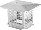 Garvee Kaminabdeckung 9x9 Zoll Edelstahl Mit Verstellbarem Boden Für Außenkamine Und Tonrohre Silber Wetterfest