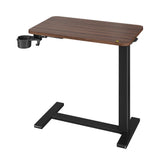 Garvee Überbett-Tisch Höhenverstellbar Mit Versteckten Rollen Für Büro & Zuhause 30-43 Zoll Walnuss - Walnut Naturholzfarbe
