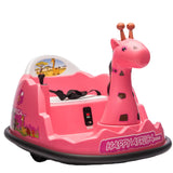 Garvee Elektro-Autoscooter für Kinder 360° Drehung Giraffe Design Pink mit LED für Kinder ab 2 Jahren - Rosa