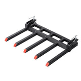 Garvee Klemmbare Palettengabel für Traktor, 107 cm Schaufelgabel mit 1134 kg Tragkraft, Robuster Frontlader Gabelaufsatz aus Stahl für Landwirtschaft, Bau und Materialtransport - 79 cm