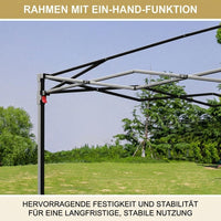 GARVEE 2,2 x 2,2 m Pop-Up Pavillon, Wasserdichtes Gartenpavillon mit UV-Schutz, Höhenverstellbar und Tragetasche, Ideal für Garten, Camping und Outdoor Events, Cremefarben