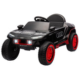 Garvee Kinder Elektroauto Audi RS Q e-tron, 2 Stoßdämpfende Räder, 12V, Schwarz, Mit Fernbedienung Und Bluetooth - Schwarz