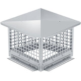 Garvee Schornsteinabdeckung 14x14 Zoll 304 Edelstahl Windfest & Funkenstopp Für Außenkamin Wetterfest - Silber