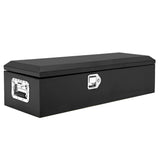 Garvee Werkzeugkasten für Lkw-Ladefläche 99 × 33 × 25 cm, Werkzeugbox mit Seitengriff & Schloss, Kompakte Staubox für Pickup, LKW, Wohnmobil & Anhänger, Schwarz - Schwarz