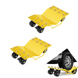 Garvee Schwerlast Rad-Rangierhilfe Set (2er-Set) – 1814 kg Tragkraft, 360° Lenkrollen mit Feststeller, für Auto, LKW & Motorrad (Gelb) - Gelb