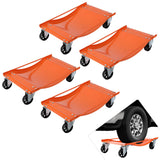 Garvee Schwerlast Auto Radroller 4er-Set, – Bis zu 1,1 kg Pro Rangierhilfe, mit Breiter Stahlaufnahme für Einfaches Bewegen von Autos, Orange