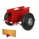 Garvee verstellbarer Plattenroller bis 272 kg Tragkraft, Plattentransportwagen aus legiertem Stahl mit 25,4-cm-Luftreifen und Schutzauflagen, Rot - Rot