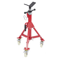 Garvee Höhenverstellbarer V-Kopf-Rohrbock mit Rollen, 71–132 cm, 1.134 kg Tragkraft, klappbarer Rohrständer aus robustem Kohlenstoffstahl, tragbar und korrosionsbeständig