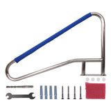 Garvee Schwimmbecken Treppengeländer 54x36" 304 Edelstahl Rostfrei Blaue Griffabdeckung Für Eingebaute Pools