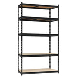 Garvee Schwerlast Garagenregal 5 Ebenen Verstellbar 907 kg Tragkraft SPCC Stahl Pulverbeschichtet Robust V-Form Rahmen für Garage Werkstatt 152,4 × 45,7 × 182,9 cm Schwarz