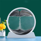 Garvee Bewegliche Sand Kunst Bild Dekoration Runde 3D Plastik Fließende Sandmalerei Tiefsee Sand Landschaft Schwarz Für Zuhause Wohnzimmer Büro - Schwarz