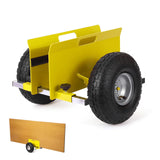 Garvee verstellbarer Plattenroller bis 272 kg Tragkraft, Plattentransportwagen aus legiertem Stahl mit 25,4-cm-Luftreifen und Schutzauflagen, Gelb - Gelb