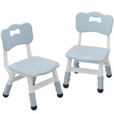 GARVEE Kinderstühle 2er-Set, 3-Stufig Höhenverstellbar, Mitwachsender Kinderstuhl für Kinder von 2–6 Jahren, Stabil, Leicht & Ergonomisch, Blau - Blau