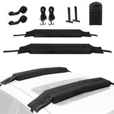 Garvee Soft-Dachträger bis 80 kg, EVA-Polster aus 600D Oxford, 2 × 4,6 m Spanngurte & Tragetasche, für Kajak & Surfbrett, Schwarz