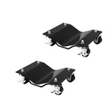 Garvee Auto-Rangierhilfe Set 2 Stk 2268 kg Tragkraft Verstärkte Stahlplatten 7,6 cm Nylonräder für Garage & Werkstatt Schwarz - Schwarz