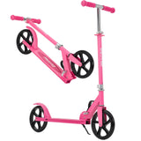 GARVEE Kick-Scooter für Jugendliche und Erwachsene, faltbar, 8-Zoll-PU-Räder, 3-fach höhenverstellbar, bis 100 kg, Hot Pink - Rosa