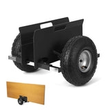 Garvee verstellbarer Plattenroller bis 272 kg Tragkraft, Plattentransportwagen aus legiertem Stahl mit 25,4-cm-Luftreifen und Schutzauflagen, Schwarz - Schwarz