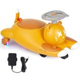 Garvee 2-in-1 Elektro-Wackelauto 12 V mit 45-W-Motor, 2 Geschwindigkeiten, leuchtenden PU-Rädern, Bluetooth und Kippschutz, Gelb