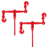 Garvee 2er-Set Ratschen-Lastspanner bis 1.179 kg, für 7,94–9,53 mm Ketten, 21 cm Griff, G70-Haken, Rot