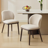 Garvee Esszimmerstuhl gepolstert mit Stoff, ergonomische Rückenlehne, Landhausstil, Beige - Beige