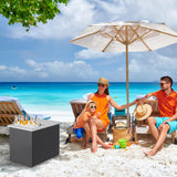 GARVEE Edelstahl Eisbehälter 46 × 30 × 36 cm, Einbau Ice Bin mit 24h Isolierung & Ablaufsystem, Für Außenküche, Bar, Catering & Partys - Schwarz-Silber