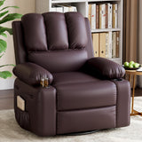 Garvee Relaxsessel mit Heiz- und Vibrationsfunktion, verstellbarer Fernsehsessel bis 150°, 56 cm breiter Sitzfläche, bis 181 kg belastbar, für Wohnzimmer und Heimkino