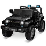 Garvee 12V Kinder Elektroauto Geländewagen, mit 2,4-GHz-Fernbedienung, Bluetooth-Musikfunktion, Hupe und LED-Scheinwerfern, für Kinder von 3 bis 8 Jahren - Schwarz
