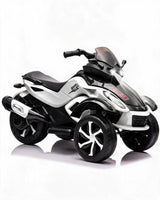 Garvee Kinder-Elektro-Dreirad 12V mit 2×45W Motoren, 3–7 km/h stufenlos, Federung, LED-Lichtern, Musik, USB, Vorwärts-/Rückwärtsfahrt, für Kinder 2,5–5 Jahre bis 30 kg - Weiß