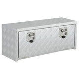 Garvee Alu-Werkzeugkasten 91 cm, abschließbare Unterbodenbox aus Aluminium, wasserdichte Transportbox für Pick-up, Wohnmobil & Anhänger, Silber - Silber