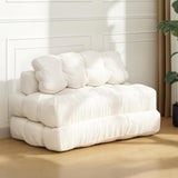 Garvee 3-in-1 Schlafsofa aus Cord, klappbar, mit Kissen, Doppelbettgröße, für Wohnzimmer, Beige - Beige