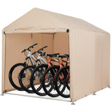 Garvee Fahrradgarage 420D, Wasserdicht, UV-Schutz, Stahlrahmen, Wetterfest, Für Garten & Hof - Khaki