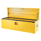 Garvee LKW-Werkzeugkasten 91 × 38 × 38 cm, abschließbare Pickup-Werkzeugbox aus Stahl mit Hydraulikdeckel für Anhänger, Gelb - Gelb