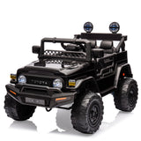 Garvee Toyota Kinder Elektroauto 12V 7Ah mit Fernbedienung, EVA-Rädern, LED-Lichtern, MP3, Federung, Sicherheitsgurt & Doppeltüren, ab 3 Jahren bis 30 kg - Schwarz
