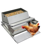 Garvee Hühnerfutterautomat, Mehrere Futteröffnungen, Geschützter Vorratsbehälter, Silber