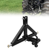 Garvee 3-Punkt Anhängerkupplung für Traktor Kat. 1, 3-in-1 Aufnahme mit Kugel & Haken, Schwarz - Schwarz