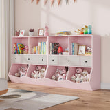 Garvee Kinder-Spielzeugregal mit 3 herausnehmbaren Schubladen, 2 offenen Bücherfächern und 2 Spielzeugfächern, Aufbewahrungsschrank mit Kippschutz, 93 × 39 × 93 cm, für Kinderzimmer und Spielzimmer