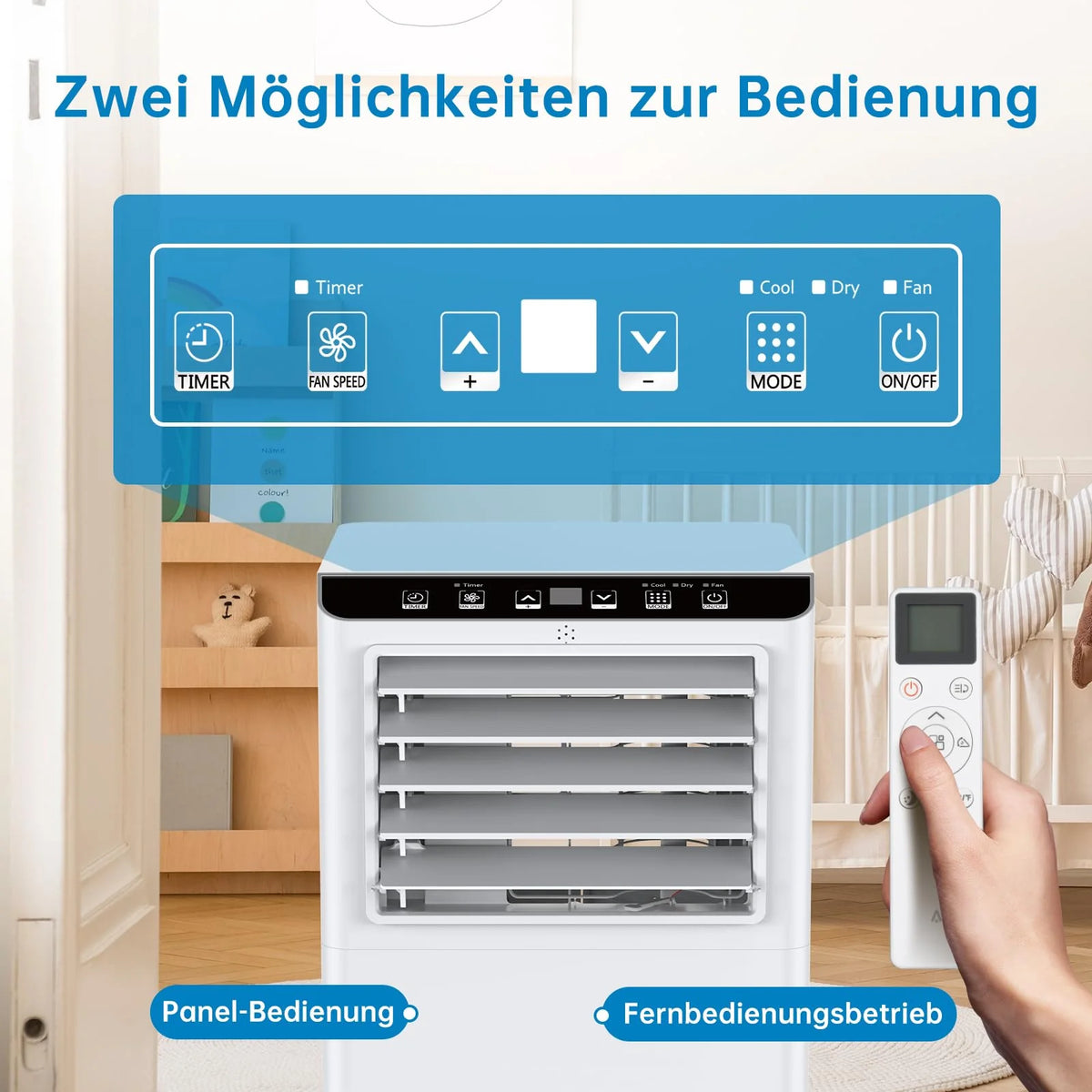 Garvee Mobiles Klimagerät 7000 BTU, Leise & Effiziente Klimaanlage mit R290-Kältemittel, Fenster-Kit & Abluftschlauch, Ideal für Zuhause & Büro