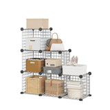 Garvee Aufbewahrungsregal mit 6 Würfelfächern, 32 cm, für Wohnzimmer und Schlafzimmer, Grau - Grau
