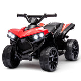 GARVEE 6V Elektro-Quad für Kinder ab 3 Jahren, Kinder Elektro-ATV mit LED-Scheinwerfern, Musikfunktion und Sicherem Fahrspaß, Rot - Rot