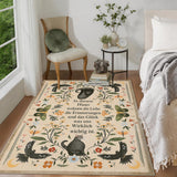Garvee Waschbarer Katzenteppich Rutschfest Kurzflor Tiermotiv Für Wohnzimmer Schlafzimmer Kinderzimmer Camel 120x170cm UK