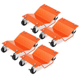 Garvee Auto-Rangierhilfe Set 4 Stück – V-Form, 680 kg Tragkraft pro Rolle, Orange - Orange
