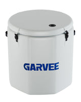 GARVEE XXL Eisbadewanne 704 L, Ø 100 × 90 cm, aufblasbares Kaltwasserbecken für Zuhause und Sportler, mit isoliertem Deckel und Wasserkühler-Anschluss - Weiß-Blau