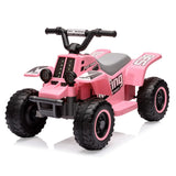 Garvee Rosa 6V Elektro-Quad für Kinder mit LED Licht Musik und Hupe für Innen- und Außenbereich Ab 3 Jahren - Rosa