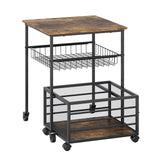 Garvee Aufbewahrungsschrank 50 × 50 × 64 cm, LED, Kippschutz, Rollen, Orange - Orange