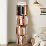 GARVEE Drehbares Bücherregal 360°, 4 Ebenen, Holz, Holz – für Wohnzimmer & Kinderzimmer - Holz